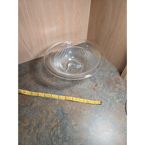 Federal Glass 9" Footed Nesting Clear Mixing Bowl - Picture 4 of 6